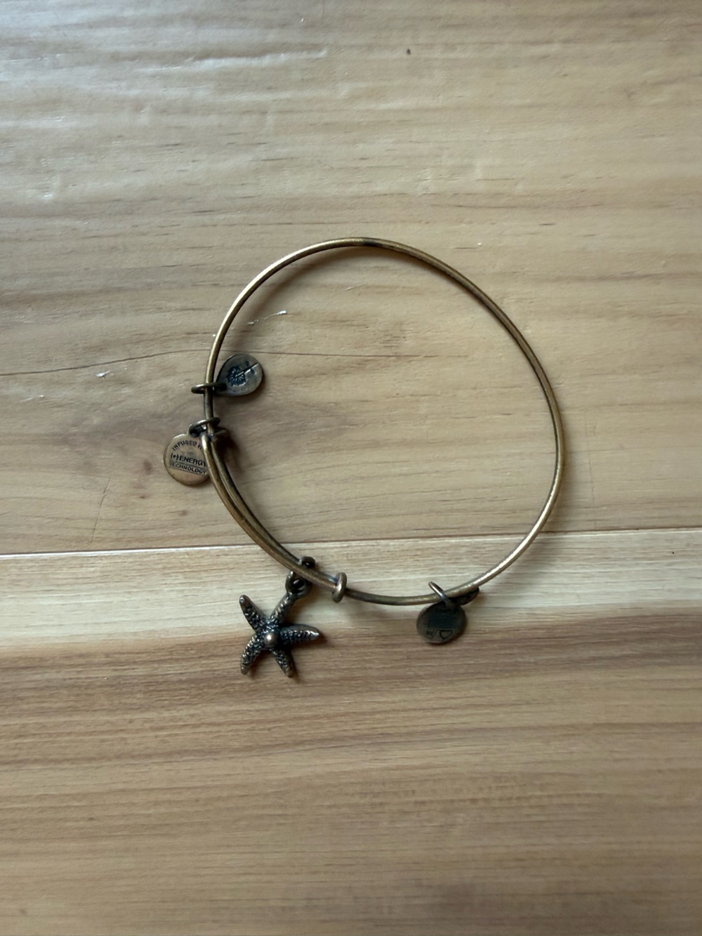 Alex and Ani Gold Starfish Charm Bangle Bracelet